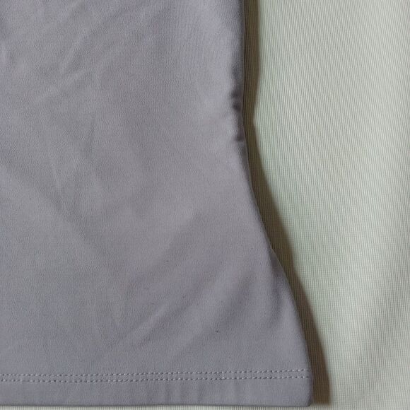 Mark Edwards Gray Double Lined Short Sleeve Stretchy V-Neck Blouse Women's XL - Picture 10 of 12